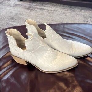 Altar’d State Elegant White Ankle Boots